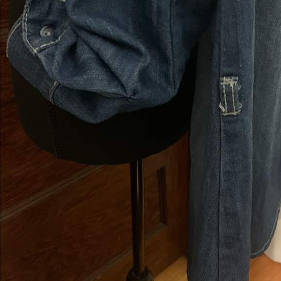 Old Navy little girls stone-washed Jean dress. Size 8. Pre-owned. - Picture 5 of 11